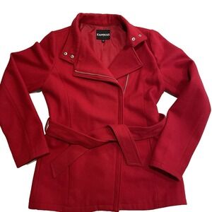 Express Red Pea Coat